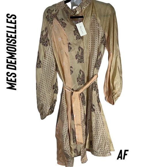 MES DEMOISELLES GADOT SHIRT DRESS NWT SIZE 4 - Picture 8 of 10